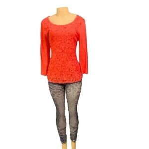 Old Navy Size Large Orange Women Shirt